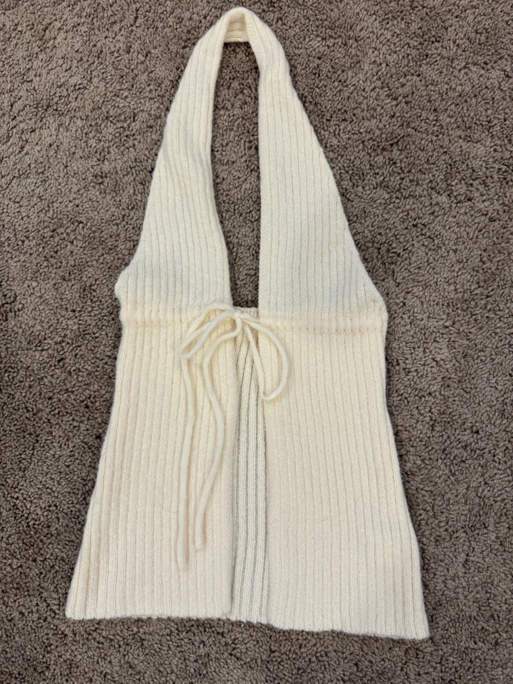 Cream halter top
